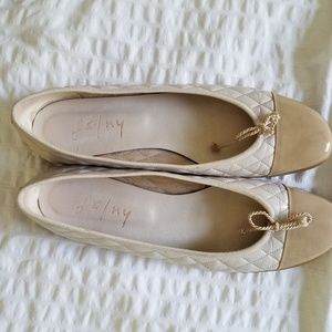 French Sole fs/ny leather ballet flats nude cap to